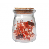 Πιάστρα εγγράφων ροζ χρυσό 1,9εκ. 15τεμ.